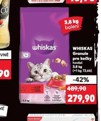 Kaufland Whiskas granule pro kočky nabídka