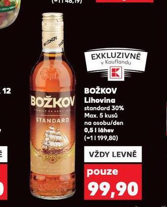 Kaufland Božkov lihovina nabídka