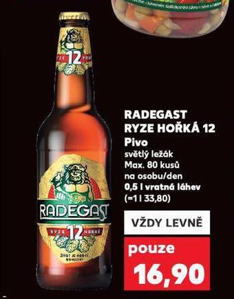 Kaufland Pivo radegast ryze hořká 12 nabídka