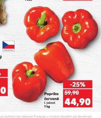 Kaufland Paprika červená nabídka