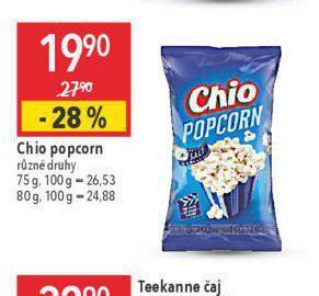 Globus Chio popcorn nabídka
