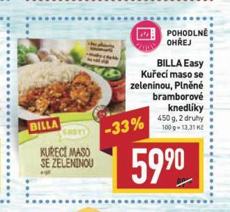 Billa Plněné bramborové knedlíky nabídka