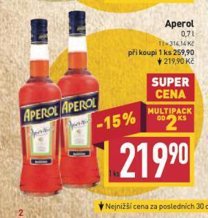 Billa Aperol nabídka