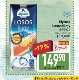 Billa Mylord losos nabídka