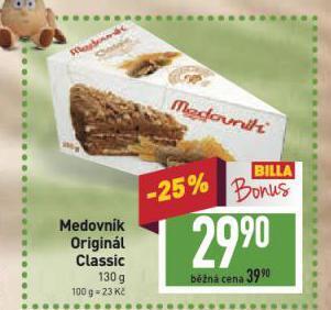 Billa Medovník nabídka