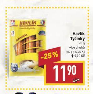 Billa Havlík tyčinky nabídka