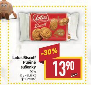 Billa Lotus biscoff sušenky nabídka