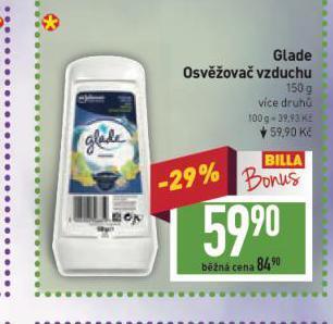 Billa Osvěžovač vzduchu glade nabídka