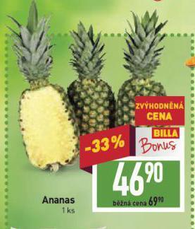 Billa Ananas nabídka