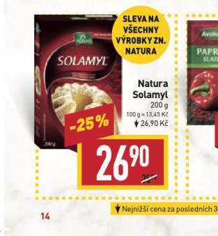 Billa Natura solamyl nabídka
