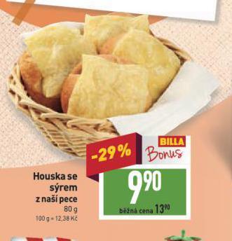 Billa Houska se sýrem nabídka