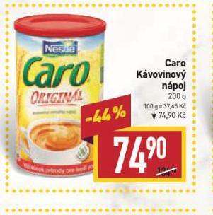 Billa Caro kávovinový nápoj nabídka