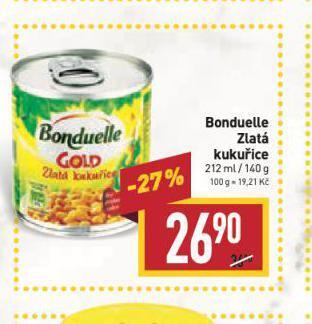 Billa Bonduelle zlatá kukuřice nabídka