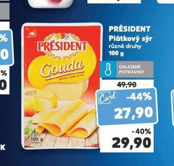Président plátkový sýr