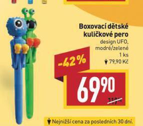 Billa Boxovací dětské kuličkové pero nabídka