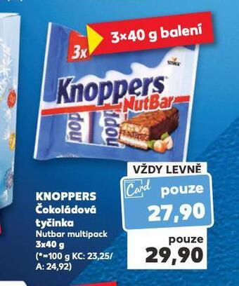 Kaufland Knoppers čokoládová tyčinka nabídka