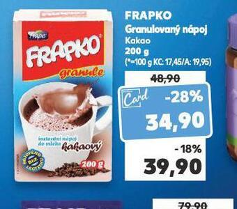 Kaufland Frapko granulovaný nápoj kakao nabídka
