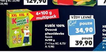 Kaufland Kubík 100% ovocná přesnídávka nabídka
