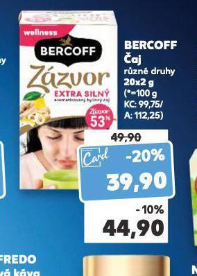 Kaufland Bercoff čaj nabídka