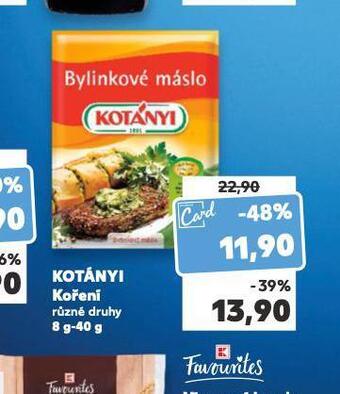 Kaufland Kotányi koření nabídka
