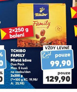 Kaufland Tchibo family mletá káva nabídka