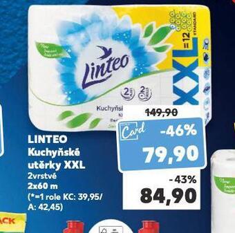 Kaufland Linteo kuchyňské utěrky nabídka