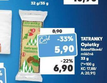 Kaufland Tatranky oplatky nabídka