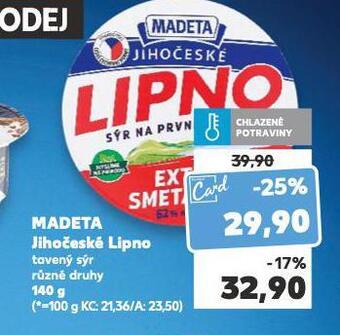 Kaufland Madeta jihočeské lipno nabídka