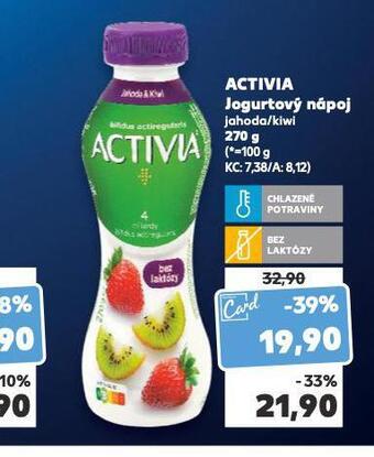 Kaufland Activia jogurtový nápoj nabídka