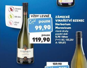 Kaufland Zámecké vinařství bzenec herbarium moravicum nabídka