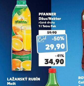 Kaufland Pfanner džus / nektar nabídka