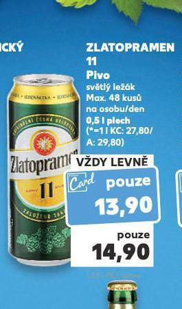 Kaufland Pivo zlatopramen 11 nabídka
