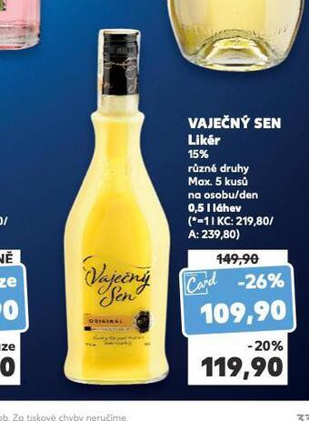 Kaufland Vaječný sen likér nabídka