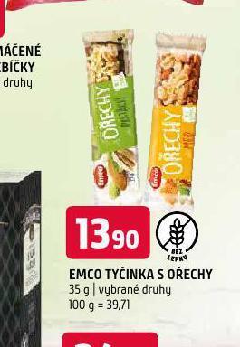 Terno Emco tyčinka s ořechy nabídka