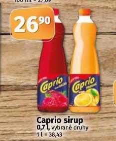 Coop Caprio sirup nabídka