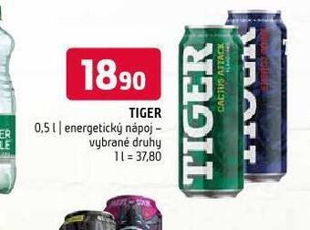 Terno Tiger energy drink nabídka