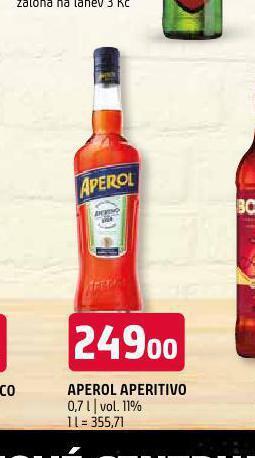 Terno Aperol aperitivo nabídka