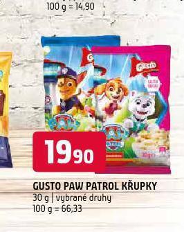 Terno Gusto křupky paw patrol nabídka