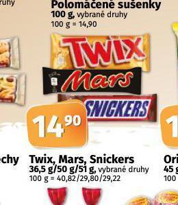 Coop Twix nabídka