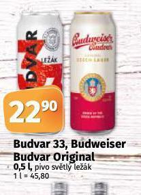 Coop Pivo budvar 33 nabídka