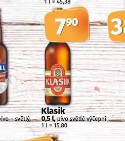 Coop Pivo klasik nabídka