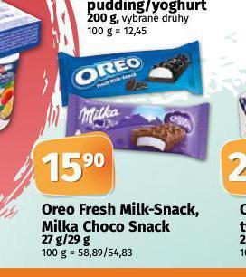 Coop Oreo fresh milk-snack nabídka