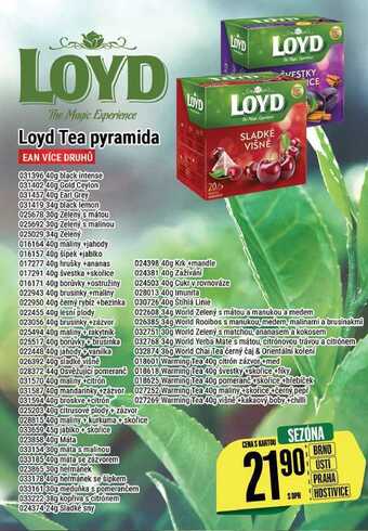 Tamda Foods Loyd tea pyramida nabídka