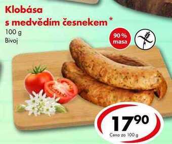 CBA Klobása s medvědím česnekem, 100 g nabídka