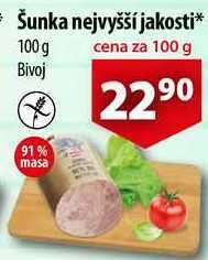 CBA Šunka nejvyšší jakosti, 100 g nabídka