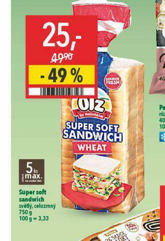 Globus Super soft sandwich nabídka