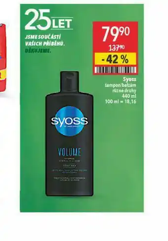 Globus Syoss šampon, balzám nabídka