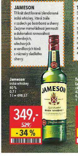 Globus Jameson irská whiskey nabídka