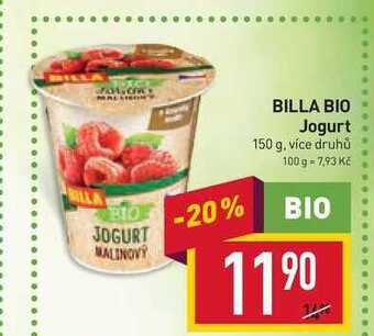 Billa Billa bio jogurt 150 g nabídka