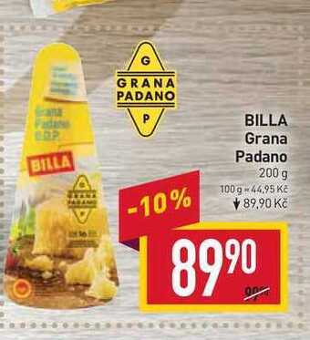 Billa Billa grana padano 200 g nabídka